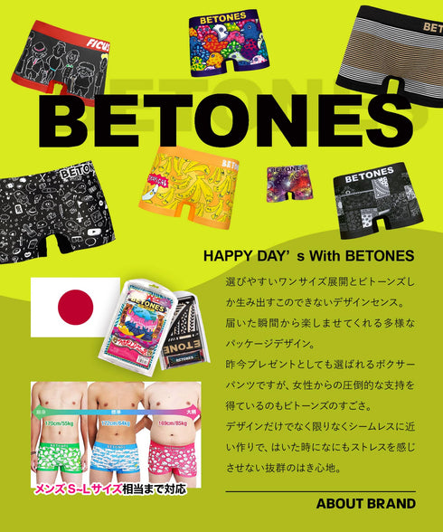 ビトーンズ BETONES BETONES メンズ ボクサーパンツ 【メール便】